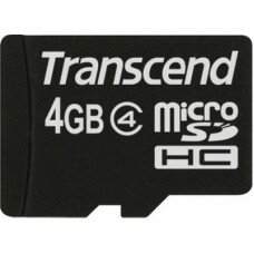 Карта памяти MicroSDHC 4GB Class 4 Transcend (TS4GUSDC4)