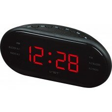 Радио-часы Vst 902-1 красный (3499)