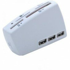 Кардридер/Концентратор Hardity HB-AC-200 белый USB